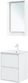 Тумба под раковину Aquanet Милан 50 белый глянец, подвесная, 336366