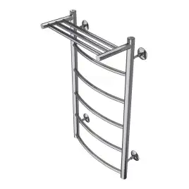 Полотенцесушитель водяной Azario VERONA 40х80 AZ04148P П5 с полкой, нижнее подключение 1/2