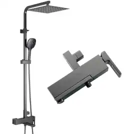 Душевая система Gappo G2417-9  с поворотным изливом, Оружейная сталь