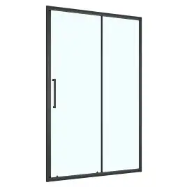 Душевая дверь Loranto 140 CS-AB03B-140, профиль черный матовый, стекло Прозрачное