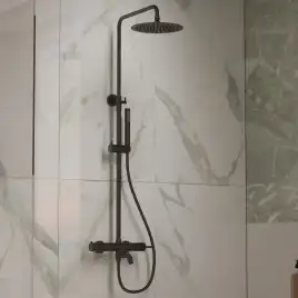 Душевая система  Vincea Villa VSFS-1VL1MB VSFS-1VL1MB для ванны с изливом, черный матовый