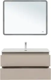 Тумба под раковину Aquanet Вега 2.0 100 бежевый, подвесная, 337939