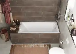 Акриловая ванна Marka One Aelita Slim 165х75 01ае1675слим с тонким бортом, встраиваемая, Белая