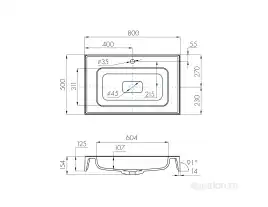 Раковина AQUATON Ричмонд 80 1A70593KRD010