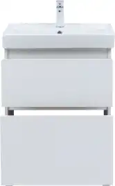Тумба под раковину Aquanet Вега 60 напольная, белый глянец, 344121