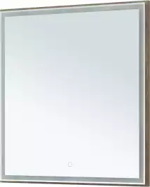 Зеркало Aquanet Nova Lite 75х80 249513 с подстветкой, сенсорный выключатель, Дерево темное