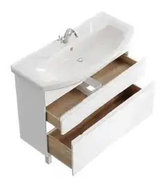 Тумба с раковиной напольная Aqwella Rodos 105 см, ROD01102N, цвет Белый