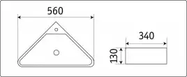 Умывальник CeramaLux 78377 560х340х130 Подвесная цвет Белый