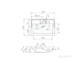 Раковина AQUATON Фабиа 65 белая 1A708731FB010