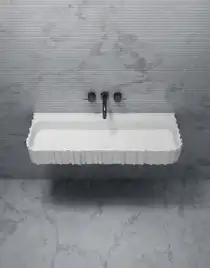 Раковина подвесная ABBER STEIN 80х45х15 AS2652-0.8, прямоугольная, белая матовая