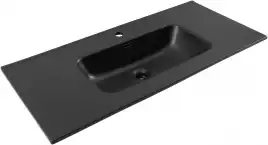Раковина Aquanet Flat 100 329257 прямоугольная, Черная матовая