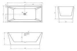Акриловая ванна Abber 170х80 AB9224-1.7, отдельностоящая, Белая глянцевая