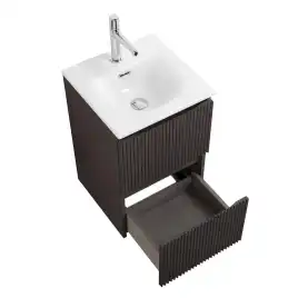 Тумба под раковину BelBagno UNO-MINI-400-2C-SO-GSO подвесная, Темно-Серый Матовый