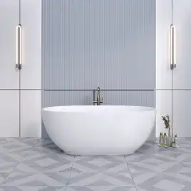 Ванна из литьевого мрамора  Aqua de Marco Caprice 160х80х60 1160WCAPR_GEL, Белая