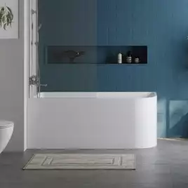 Акриловая ванна BelBagno 150х73 BB712-1500-730-L, отдельностоящая, Белая глянцевая