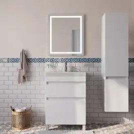 Тумба с раковиной IDDIS Zodiac 60, напольная, Белая, ZOD6CBFi95K