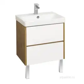 Тумба под раковину Aquaton Сканди 70 1A251801SDZ90 подвесная цвет, белый / дуб рустикальный