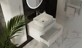 Тумба под раковину Jorno SHINE 75 Shi.01.75/P/W Белая