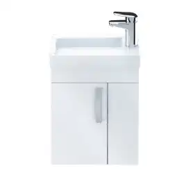 Тумба с раковиной IDDIS Torr 40, подвесная, левосторонняя, Белая, TOR40WRi95K