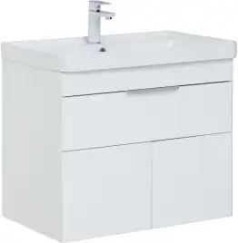 Тумба под раковину Aquanet Ирис new 70 белый глянец (1 ящик, 2 дверцы) 310149