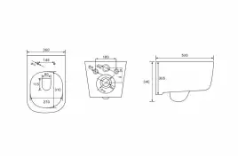 Подвесной унитаз ABBER Bequem AC1104MB черный матовый, безободковый, с сиденьем микролифт