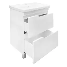 Тумба с раковиной Azario KANTRI 60/2Н CS00097250, напольная с раковиной Фостер 60, белая