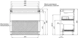 Тумба под раковину Aquanet Нота New 100 дуб светлый, 344149
