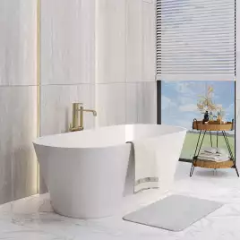 Ванна из литьевого мрамора  Aqua de Marco CORSICA 168х81 Белая 1700CORS