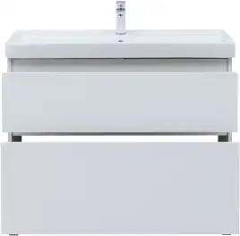 Тумба под раковину Aquanet Вега 100 напольная, белый глянец, 344125