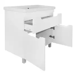 Тумба с раковиной Azario KANTRI 80/1Н CS00097256, напольная+двери с раковиной Фостер 80, белая