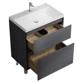 Тумба под раковину Grossman Меркадо 70 напольная, графит матовый (107073)