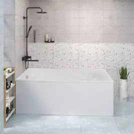 Ванна из литьевого мрамора  Aqua de Marco MIRA 178х79 с металлическими ножками Белая 1180WMIR