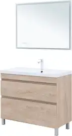Тумба под раковину Aquanet Нота New 100 дуб светлый, 344149