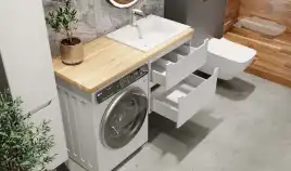 Столешница под раковину Jorno WOOD  120 Wood.06.122/LW Дерево светлое