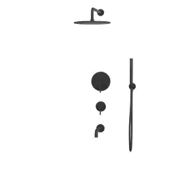 Душевая система для ванны WHITECROSS Y black YSET07BL, скрытого монтажа, Черный матовый