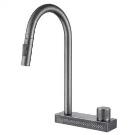 Смеситель для кухни Abber Wasser Kreis AF8114NG с выдвижной лейкой, Никель