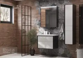 Тумбы под раковину Roca Ronda 70 ZRU9302964 подвесная, цвет, Белый глянец / Антрацит