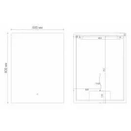 Зеркало Grossman PRAGMA-норма 60х80 186080 с подстветкой, сенсорный выключатель, с подогревом