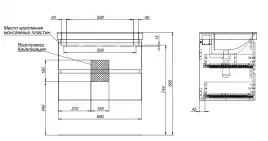 Тумба под раковину Aquanet Вега 70 (2 ящика) 308333