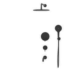 Душевая система для ванны WHITECROSS Y black YSET07TOPBL, скрытого монтажа, Черный матовый