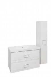 Тумба под раковину La Fenice Cubo 90 FNC-01-CUB-B-90-2 Подвесная Белая матовая