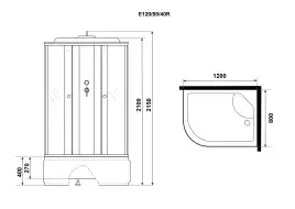 Душевая кабина Niagara Eco 120х80х215 NG-7310-14R высокий поддон, без гидромассажа