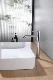 Смеситель для накладной раковины Abber Wasser Kreis AF8111, однорычажный, высокий, Хром