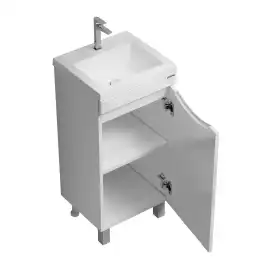 Тумба под раковину Grossman Виста 40 напольная, белая глянцевая (104062)