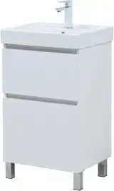 Тумба под раковину Aquanet Вега 50 напольная, белый глянец, 344120