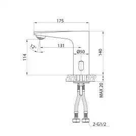 Смеситель для раковины IDDIS Pulse PULSBS3i86  цвет, Глянцевый хром
