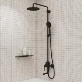 Душевая система IDDIS Aiger AIGBL3Fi06 для ванны с изливом цвет, Матовый черный