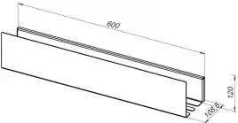 Полка Aquanet Магнум 60x12 черная матовая