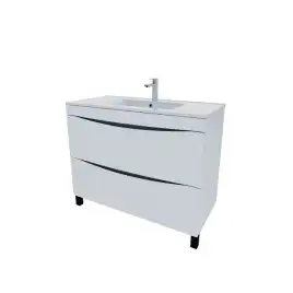 Тумба с раковиной IDDIS Cloud 100, напольная, Белая, CLO10WFi95K