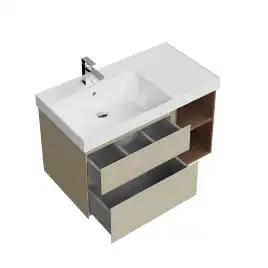 Тумба под раковину Kerama Marazzi CUBO 90 см, CUB.90.2Lh\LIM.N подвесная, Лимо